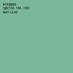 #7AB899 - Bay Leaf Color Image